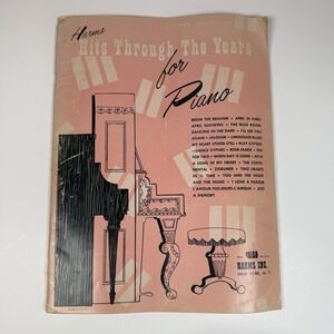 Harms Hits Thru The Years For Piano New York Vintage Music 1955 Songbook Chords
